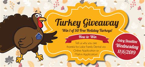 Turkey Giveaway – Email | Lalor Family Dental