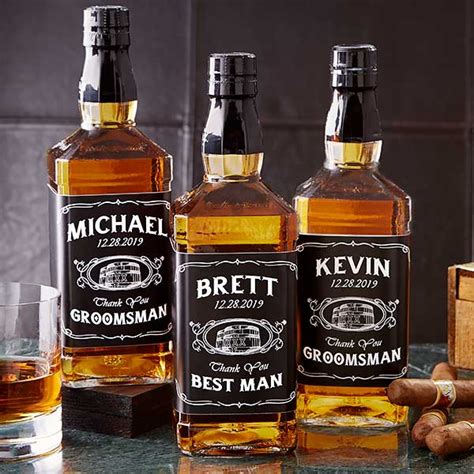 Personalized Whiskey Bottle Labels for Groomsmen