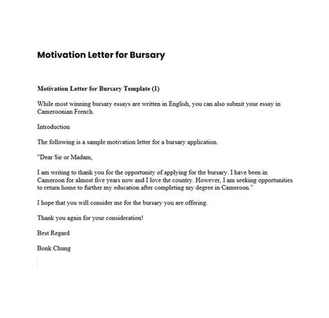 10+ Amazing Motivation Letter for Bursary