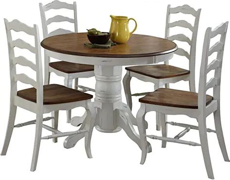 Amazon.com: 42 round dining table & 4 chairs | Round pedestal dining table, Round pedestal ...