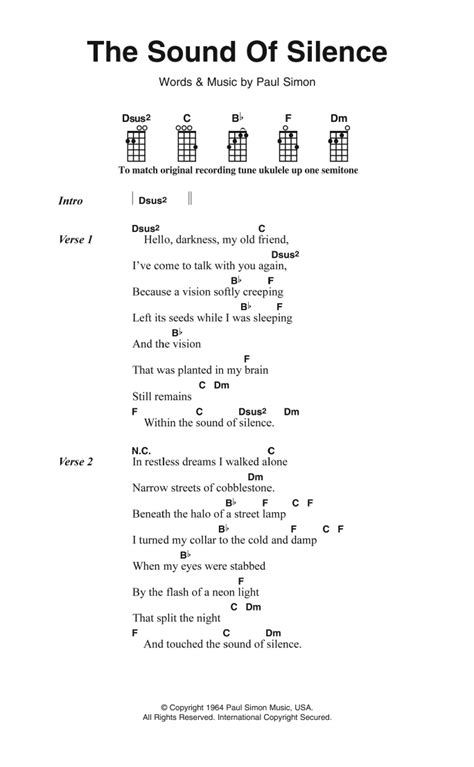 Sound Of Silence Guitar Chords