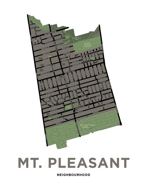 Mt. Pleasant Neighbourhood Map Print – Jelly Brothers