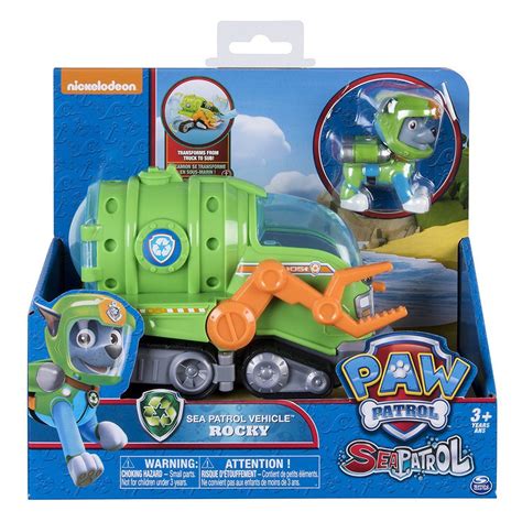 Paw Patrol Sea Patrol Rocky Transforming Vehicle Figure Spin Master ...