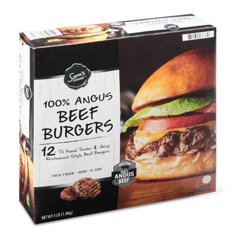 Sam's Choice 100% Angus Beef Burgers, 4lb, 12 ct (Frozen) - Walmart.com ...