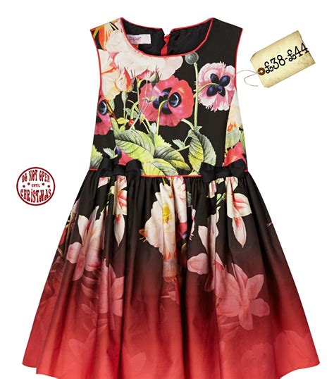 Baker by Ted Baker Girls' black floral dress #ChristmasGiftGuide ...