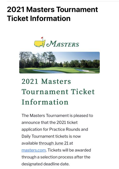 I’ve tried this for 15 years. Masters ticket lottery... here we go ...