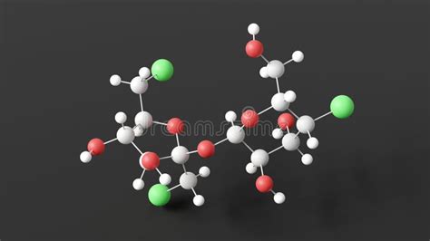 Sucralose Molecular Structure, Artificial Sweetener E955, Ball and Stick 3d Model, Structural ...