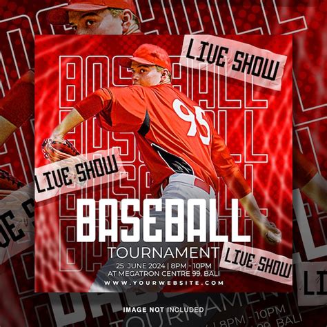 Premium PSD | Baseball sport event flyer template