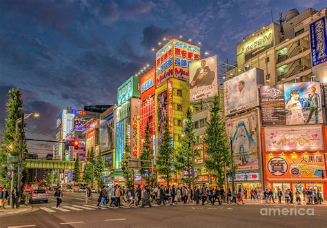 Tokyo Akihabara Nightlife Photograph by Olaf Protze - Fine Art America