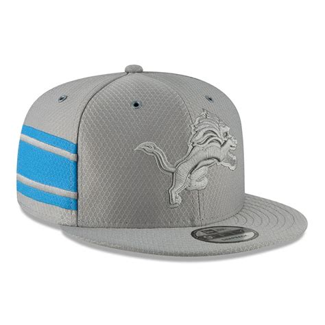 Men's New Era Gray Detroit Lions 2018 NFL Sideline Color Rush Official 9FIFTY Snapback ...