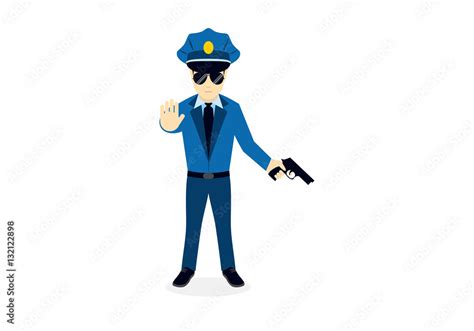 Indian Construction Worker Policeman Clipart