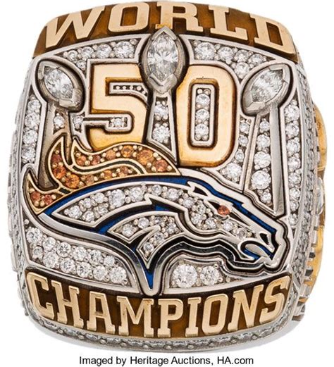 Denver Broncos Super Bowl 50 Championship Ring Collector's Item