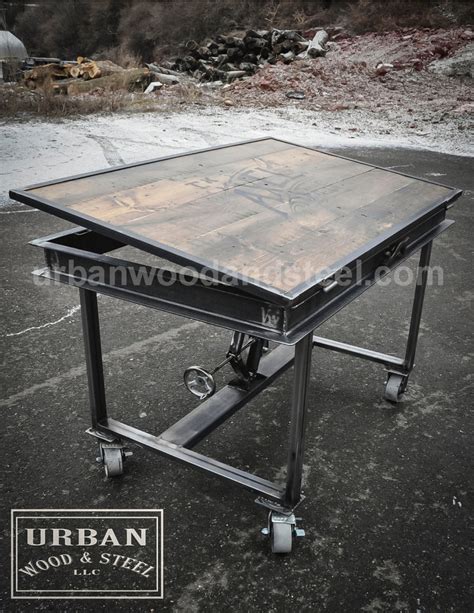 Industrial Adjustable Drafting Table | Etsy