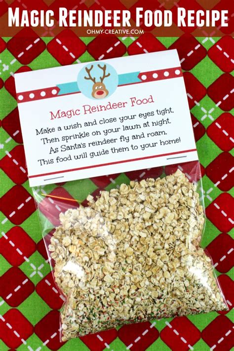 Magic Reindeer Food Recipe and Printable | Reindeer, The girl who and ...