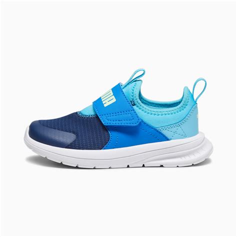 PUMA Evolve Slip-On Sneakers Kids | Persian Blue-Bright Aqua-Spring Fern | PUMA Shop All Puma | PUMA