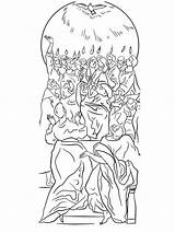 Pentecost coloring page  Free Printable sketch template