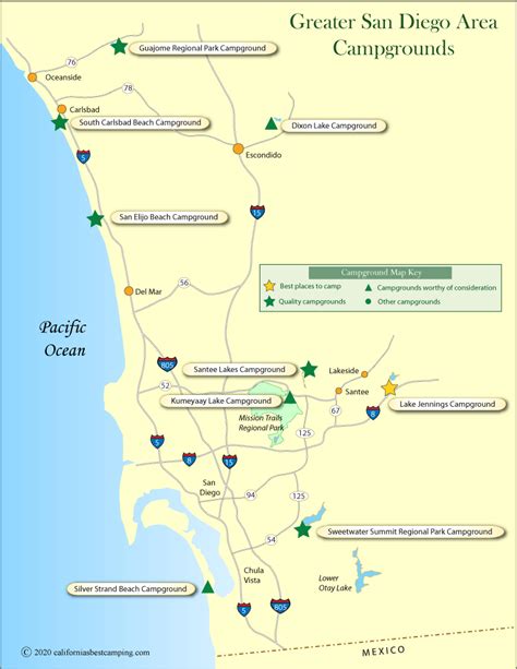 San Diego Campground Map