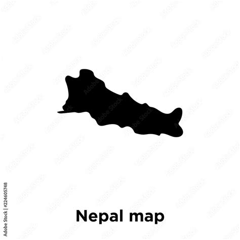 nepal map icon vector isolated on white background, logo concept of ...