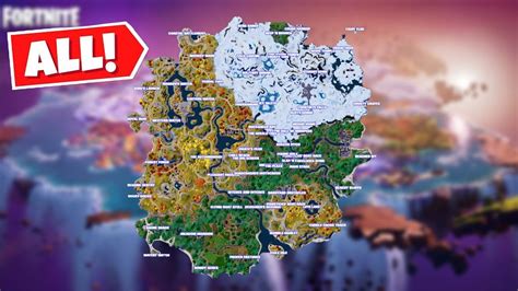 Map Of Fortnite Landmarks