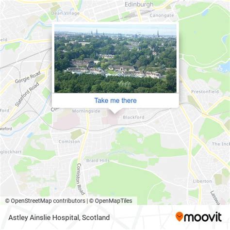 How to get to Astley Ainslie Hospital in Edinburgh by bus, train or light rail?