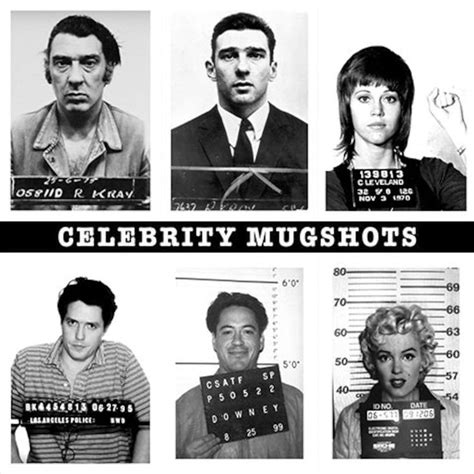 the mugshots of celebrity mug shots are shown in black and white, as ...