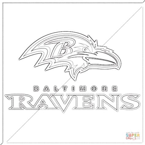 Baltimore Ravens Helmet Page Coloring Pages