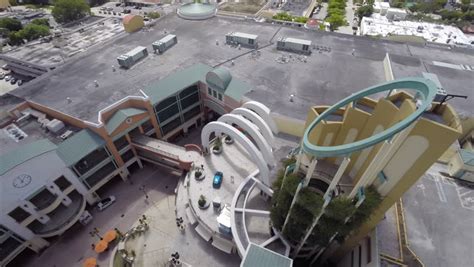 MIAMI - SEPTEMBER 17, 2014: Aerial Video Of Sunset Place Miami FL. Sunset Place Is A Promenade ...