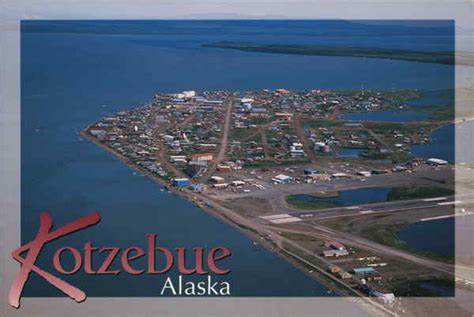 Aerial View of Kotzebue, Alaska in the Summer Postcard