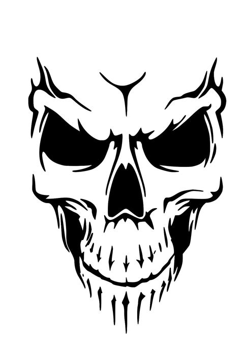 High Detail Skull Airbrush Stencil - Free UK Postage | Skull stencil ...