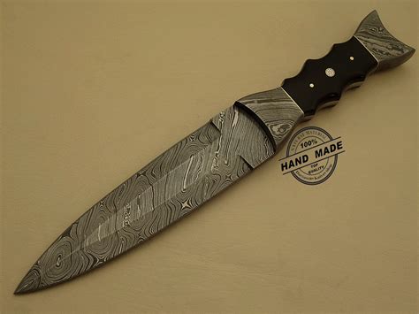 Professional Damascus Dagger Knife Custom Handmade Damascus Steel