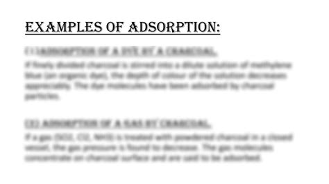 SOLUTION: Adsorption and it s types mechanisms characteristics examples - Studypool