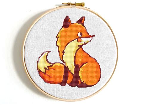 Fox Cross Stitch Pattern Baby Foxes Nursery Decor Baby Cross - Etsy