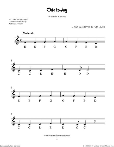 Ode To Joy Printable Sheet Music - Printable Word Searches