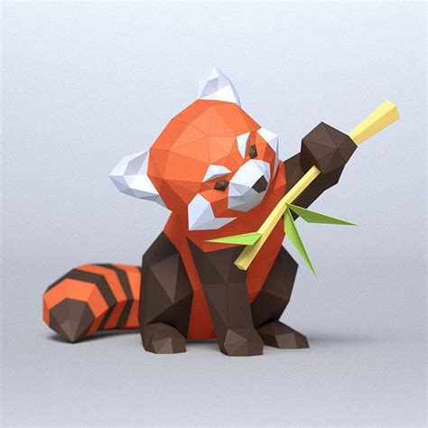 GoPaperCraft | Red panda, Paper sculpture, Paper crafts