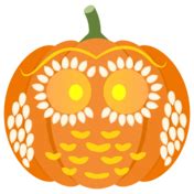 Owl with Pumpkin Seed Stencil | Free Printable Papercraft Templates