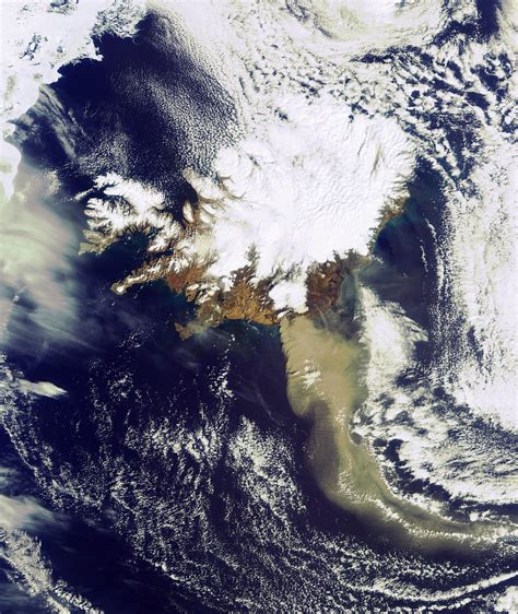 ESA - New satellite image of ash spewing from Iceland’s volcano