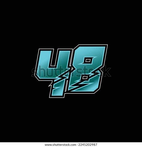 Number Vector Sports Racing Number 48 Stock Vector (Royalty Free ...