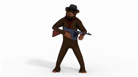 3D monkey gangster model - TurboSquid 1359677