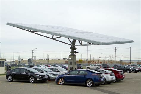 General Motors Getting Tracking Solar Parking Canopy | Solar Builder