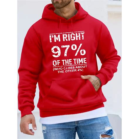 Retro Letter & Number Print Hoodie, Cool Hoodies For Men, Men's Casual ...