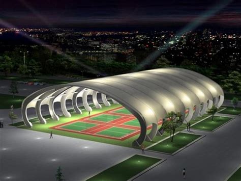 Tennis Court Basketball Football Sports Center Membrane Structure Roof Design