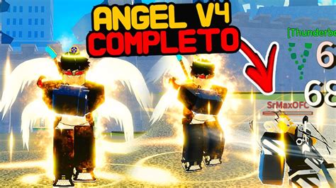 DESPERTEI O VERDADEIRO PODER DA RAÇA ANGEL V4 COMPLETO NO BLOX FRUITS!! - YouTube