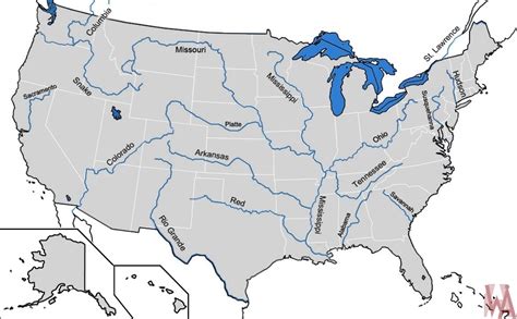 Map Of Major Rivers In The United States - Zip Code Map