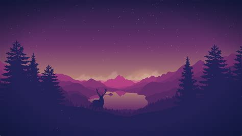 Artistic Forest Mountains Lake And Deer Wallpaper, HD Artist 4K Wallpapers, Images and ...