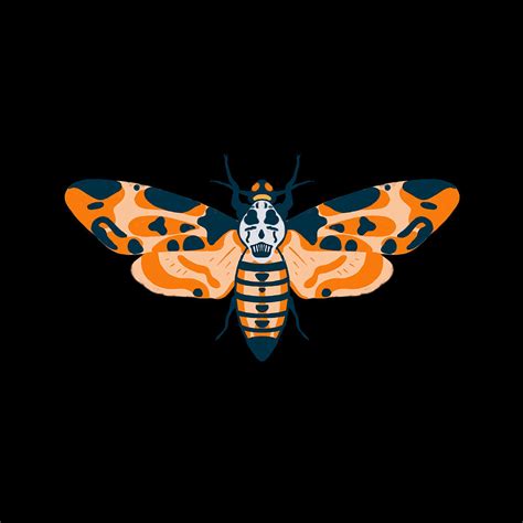 Silence of the lambs moth Poster 80s Painting by Dominic Thomas | Fine ...