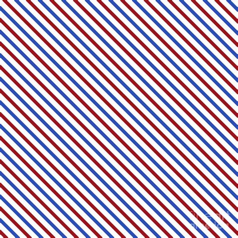 Stripes Diagonal Carmine Red Cobalt Blue Simple Modern Digital Art by ...