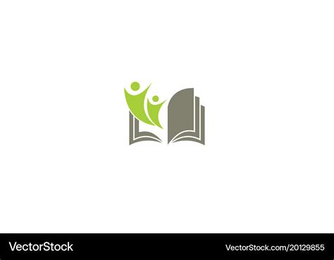 Student school open book education logo Royalty Free Vector