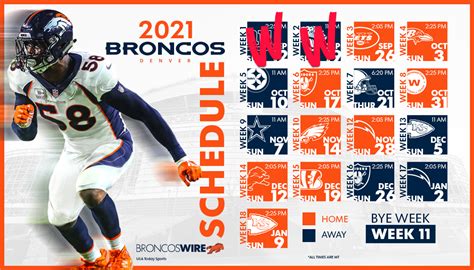 Denver Broncos 2021 schedule: Dates, times and TV info for every game