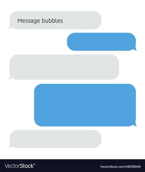 Message bubble chat conversation box text sms Vector Image