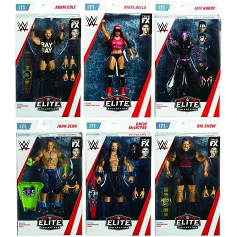 WWE Elite 71 - Complete Set of 6 Toy Wrestling Action Figures - Walmart ...